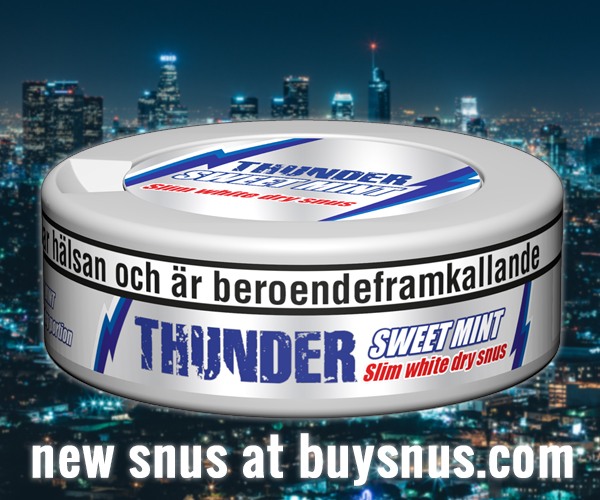 New snus from V2 Tobacco - Thunder Sweet Mint Slim White Dry! 